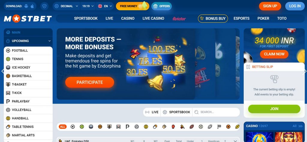 Основной сайт Mostbet - вход на зеркало Mostbet